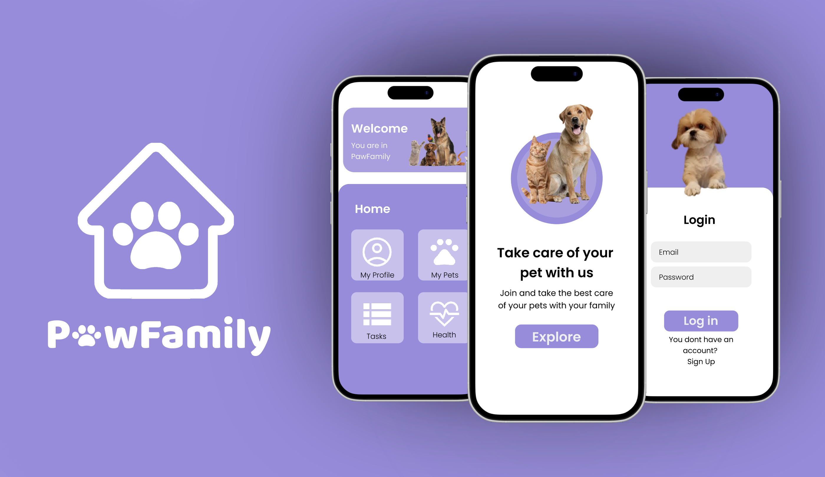 App PawFamily para organización del cuidado de mascotas