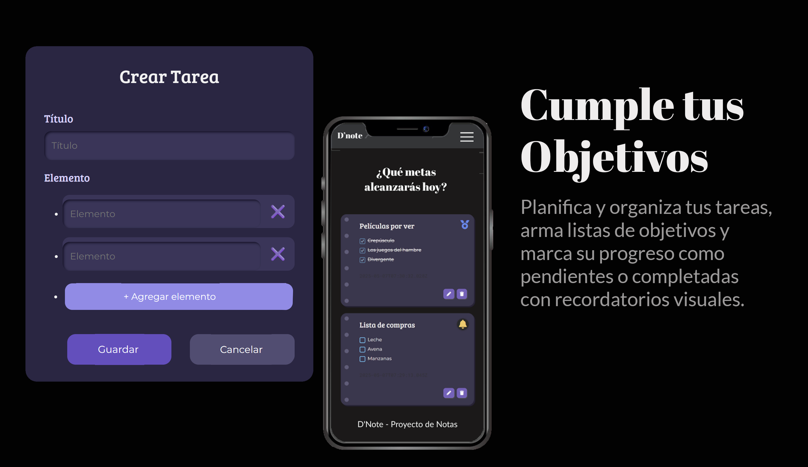 Mockup 2 de dnote