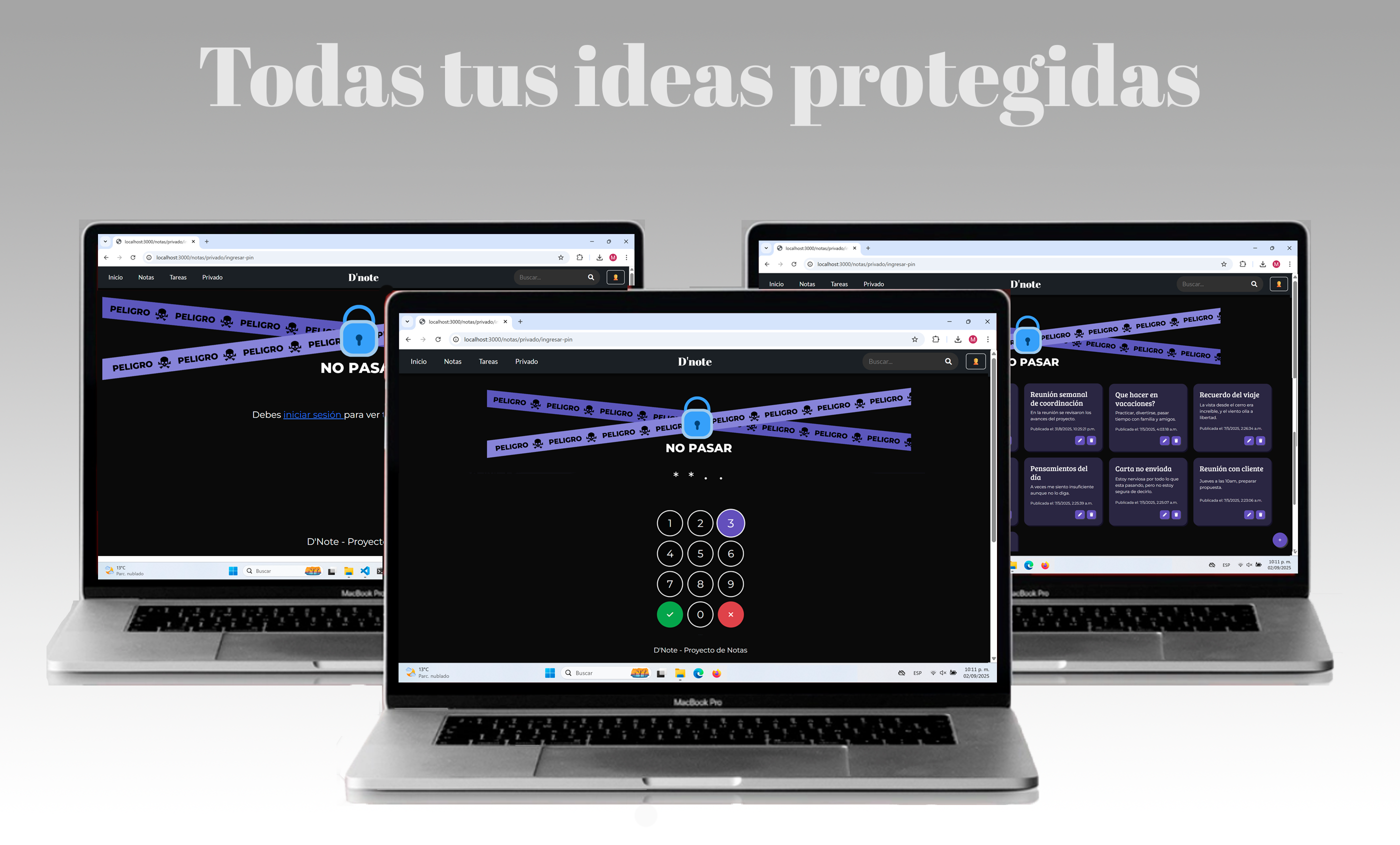 Mockup 3 de dnote